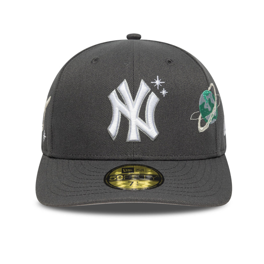 Gorra de los Yankees de Nueva York, PLANET ICON, 59FIFTY, PC, camuflaje, negro