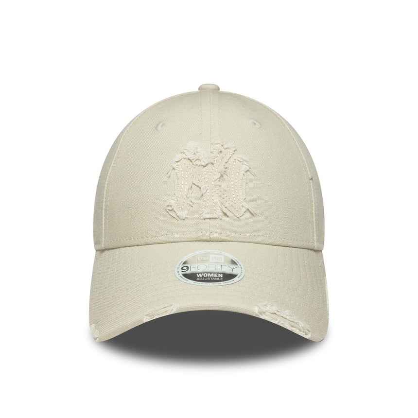 Gorra de los Yanquis de Nueva York, desgastada, New Era, 9FORTY, gris, para mujer