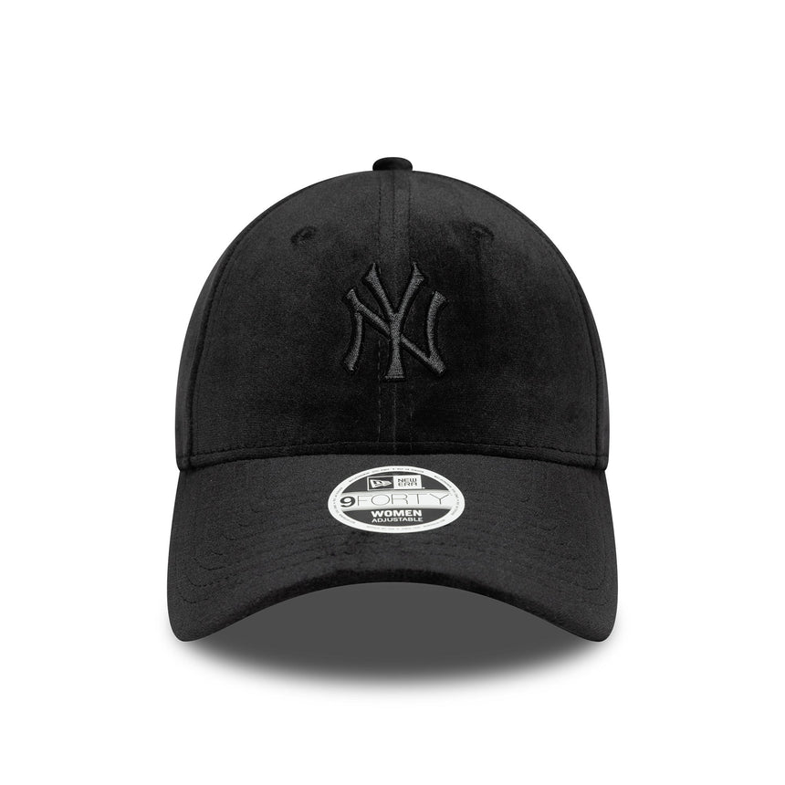 Gorra de velour de los New York Yankees, New Era, 9FORTY, negra