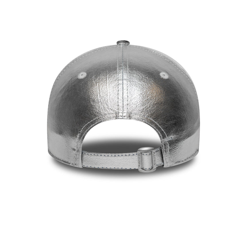 Gorra de los New York Yankees, metálica, New Era, 9FORTY, para mujer, plateada