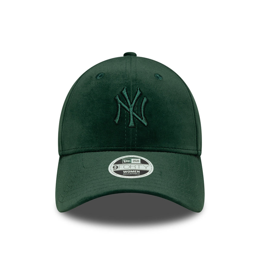 Gorra de los Yankees de Nueva York, para mujer, velour, 9FORTY, New Era, verde