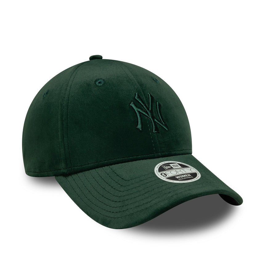 Gorra de los Yankees de Nueva York, para mujer, velour, 9FORTY, New Era, verde