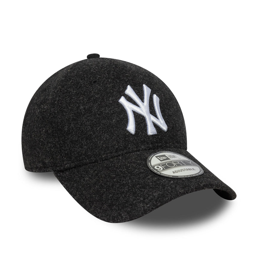 Gorra de los Yankees de Nueva York, melton, New Era, 9FORTY, negro