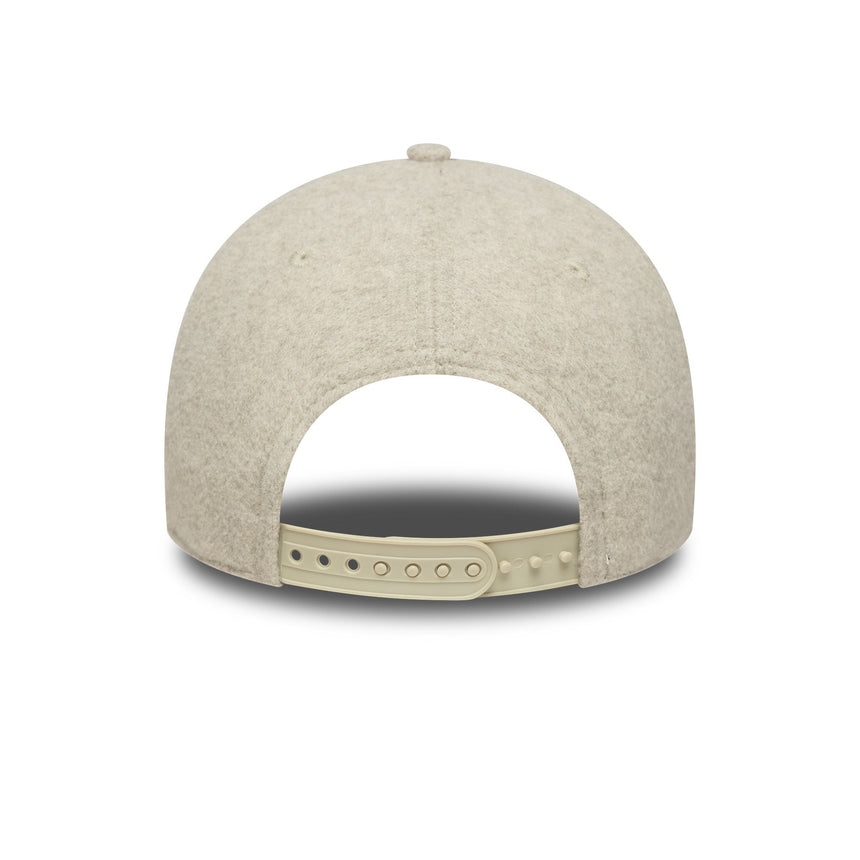 Gorra de los Yankees de Nueva York, lana melton, 9FORTY, crema