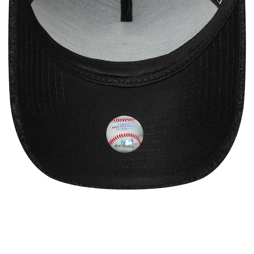Gorra de los Yankees de Nueva York, A-frame Melton, New Era, 9FORTY, negro
