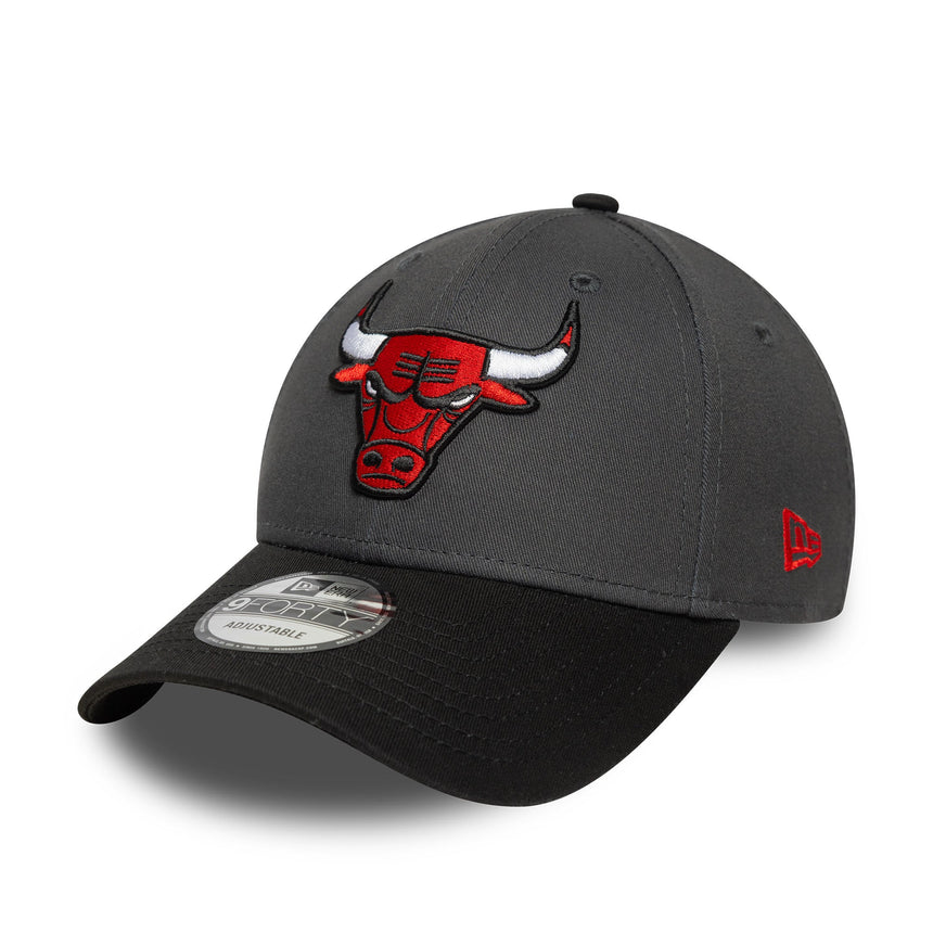 Gorra de los Chicago Bulls, parche lateral, New Era, 9FORTY, gris, gris