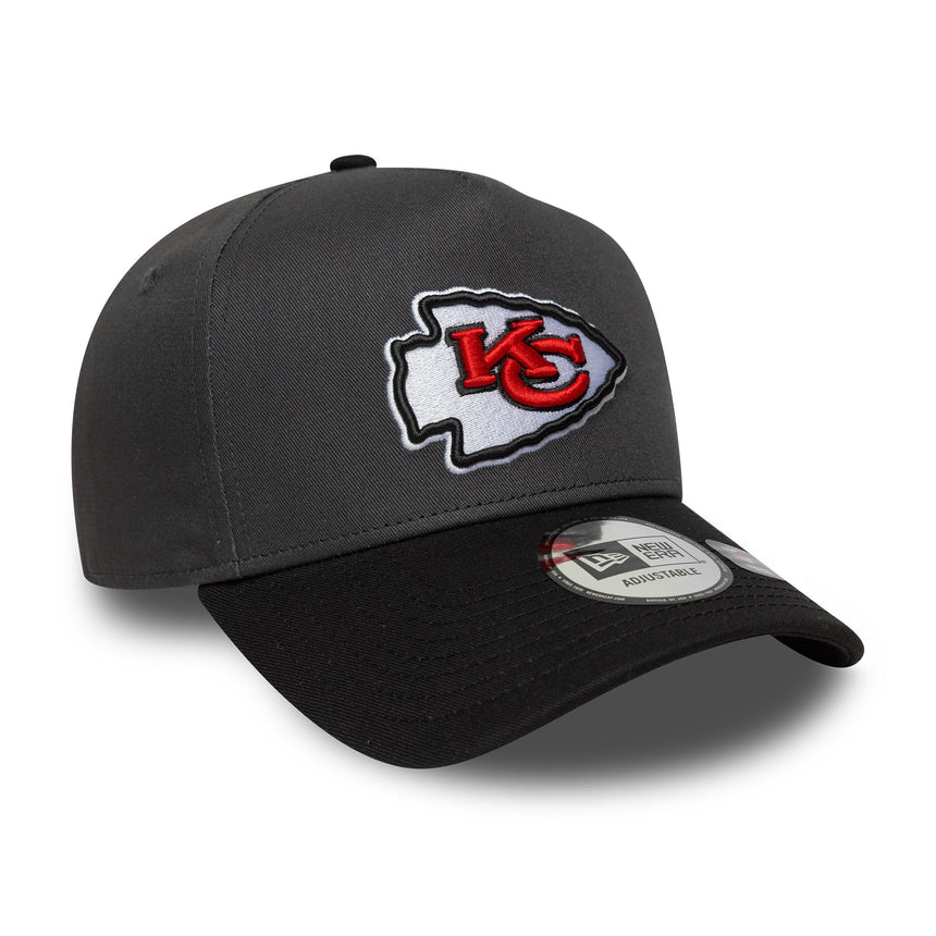 Gorra de Kansas City Chiefs, pin impecable, New Era, 9FORTY, gris