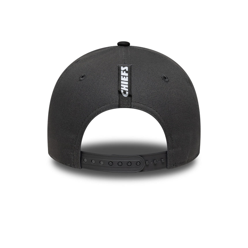 Gorra de Kansas City Chiefs, pin impecable, New Era, 9FORTY, gris