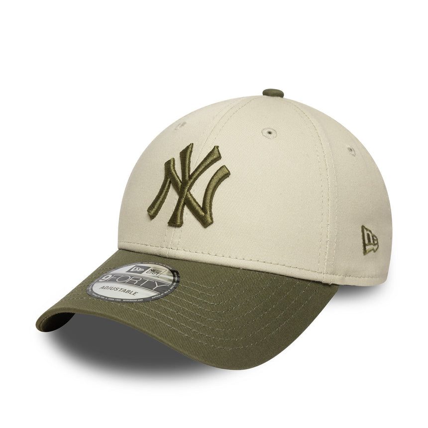 Gorra de los Yankees de Nueva York, parche lateral, New Era, 9FORTY, camuflaje, gris