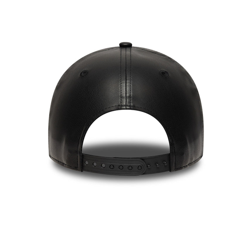 Gorra de los Chicago Bulls, PU MC, New Era, 9FORTY, lisa, negra