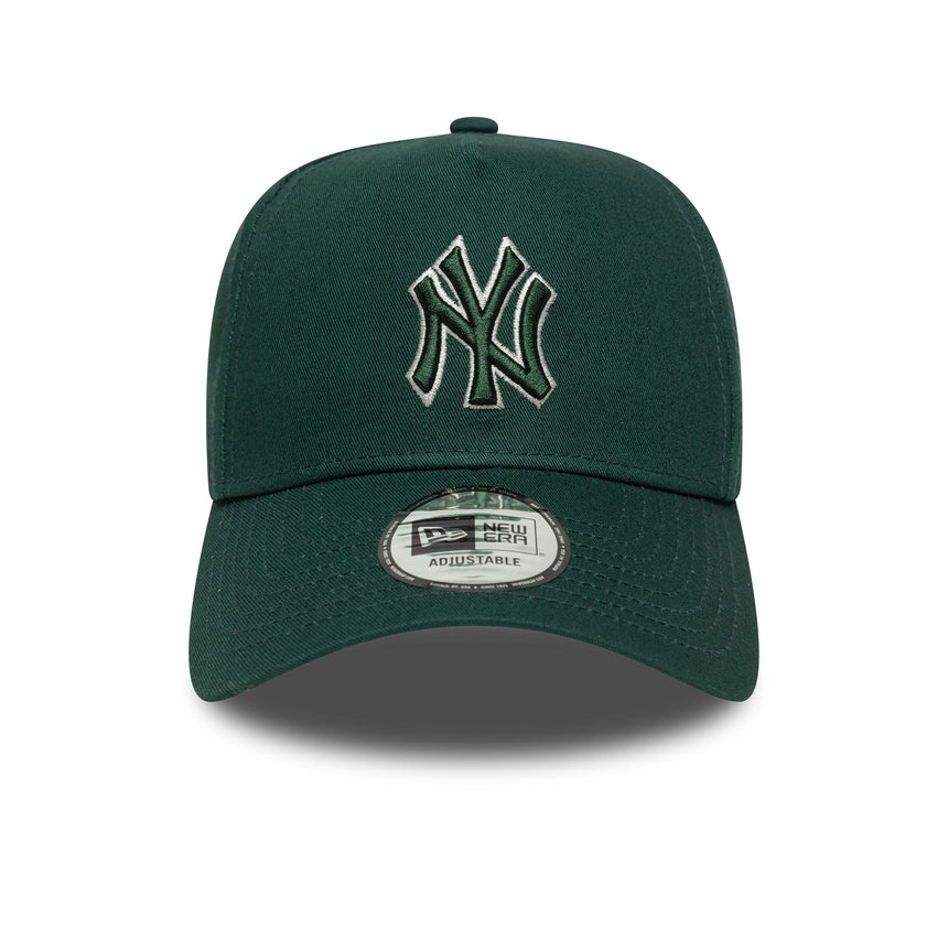 Gorra de los Yankees de Nueva York, marco delineado, New Era, 9FORTY, tono único, verde