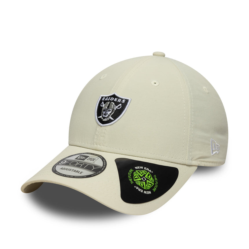 Gorra de los Raiders de Las Vegas, reciclada, 9FORTY, New Era, gris
