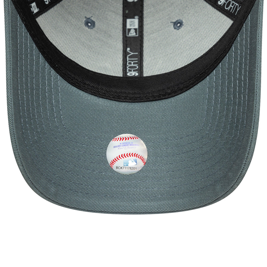 Gorra de los Yankees de Nueva York, pin esencial de la liga, New Era, 9FORTY, camuflaje, gris