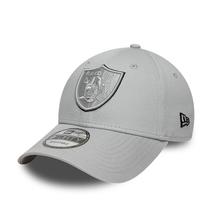 Gorra de los Raiders de Los Ángeles, TEAM OUTLINE, New Era, 9FORTY, gris