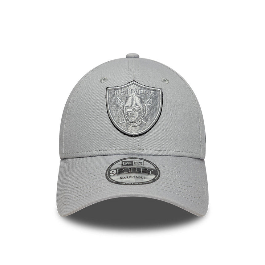 Gorra de los Raiders de Los Ángeles, TEAM OUTLINE, New Era, 9FORTY, gris
