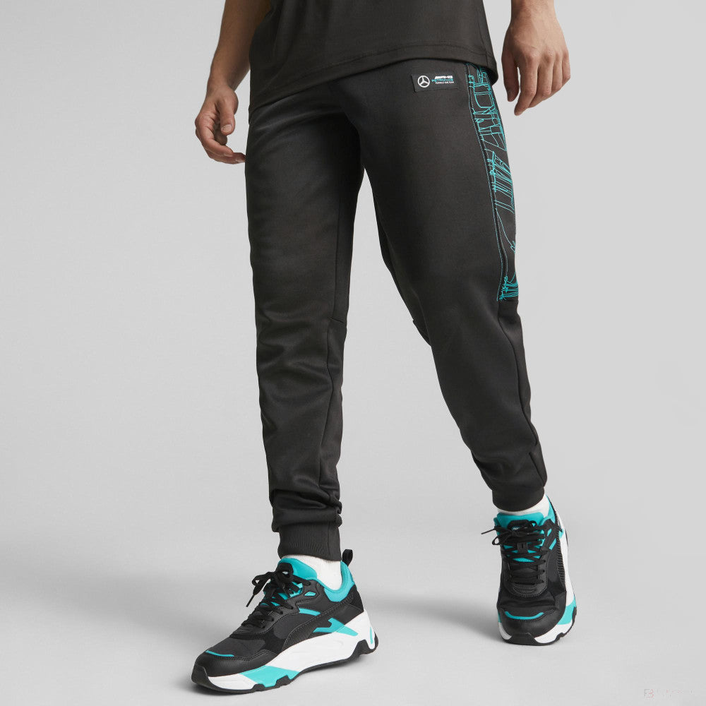Mercedes pants, Puma, MT7, black - FansBRANDS®