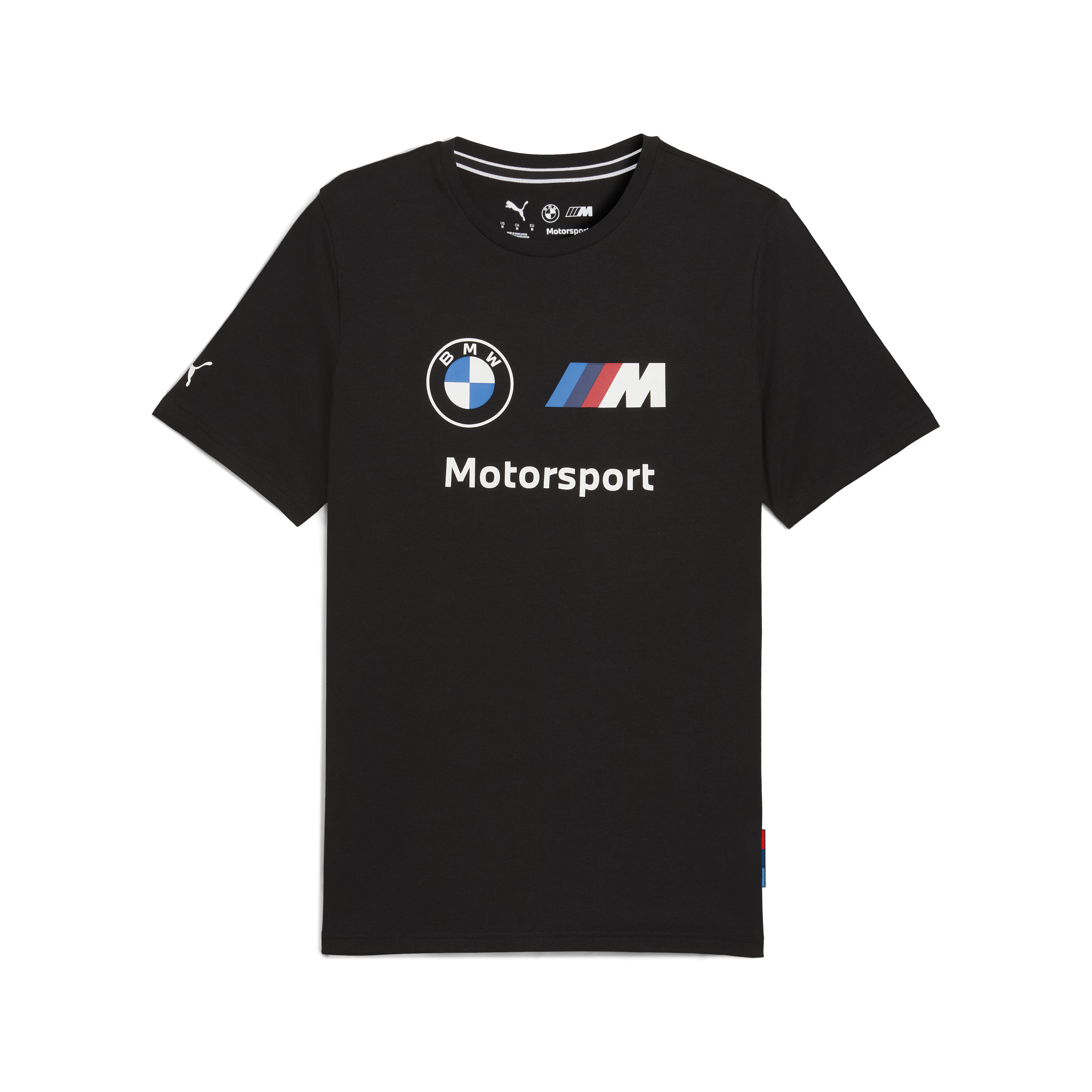 Camiseta con logo de BMW, Puma, Essential, MMS, negra 🔥