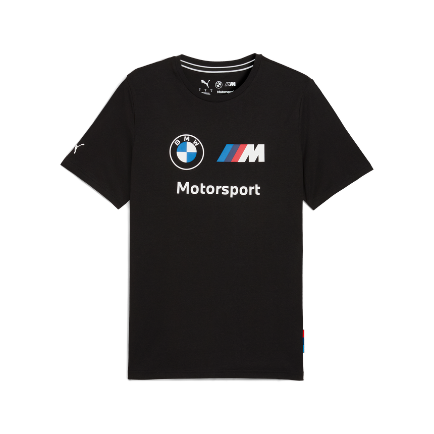 Camiseta con logo de BMW, Puma, Essential, MMS, negra 🔥