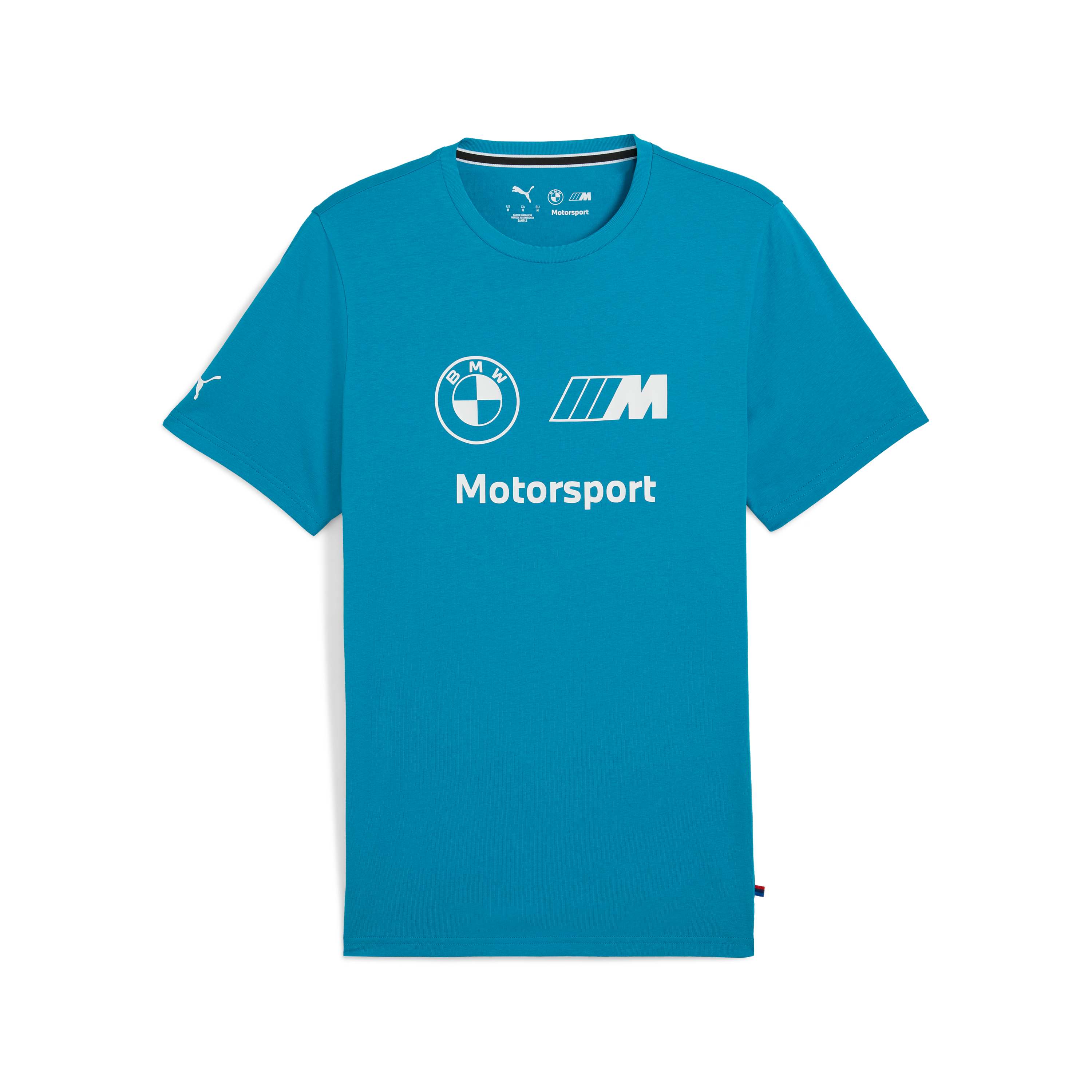 Camiseta con logo de BMW, Puma, Essential, MMS, azul 🔥