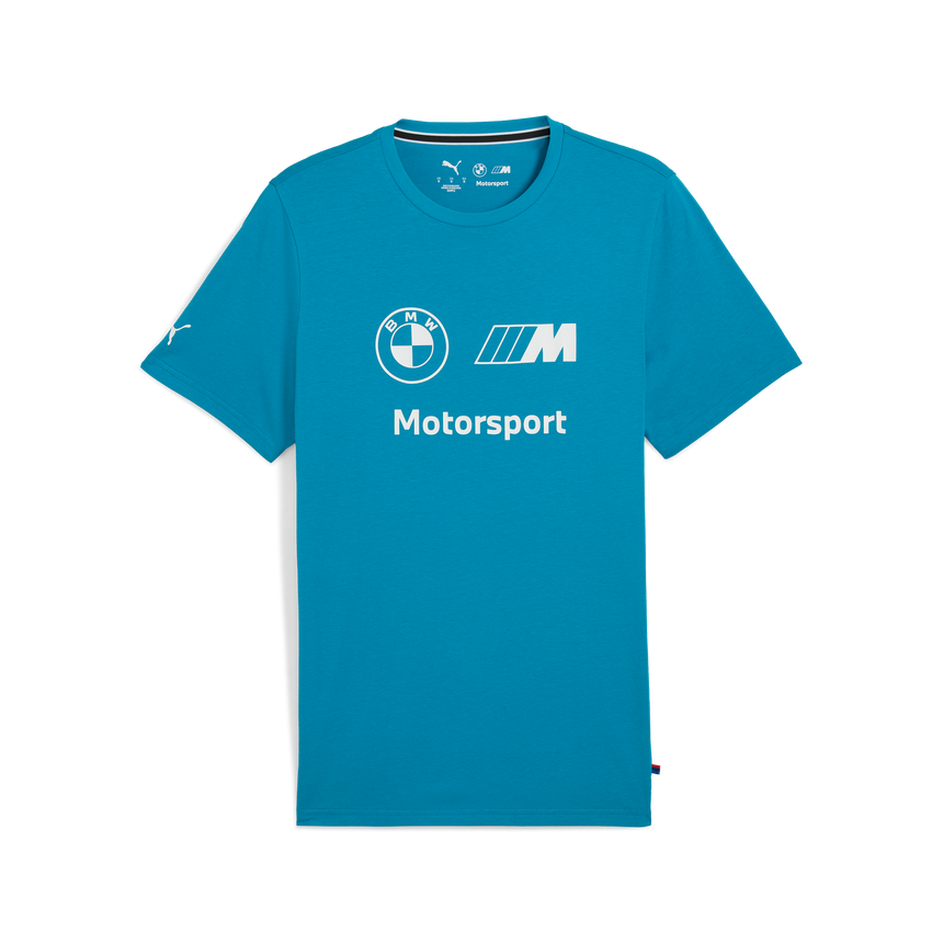 Camiseta con logo de BMW, Puma, Essential, MMS, azul 🔥