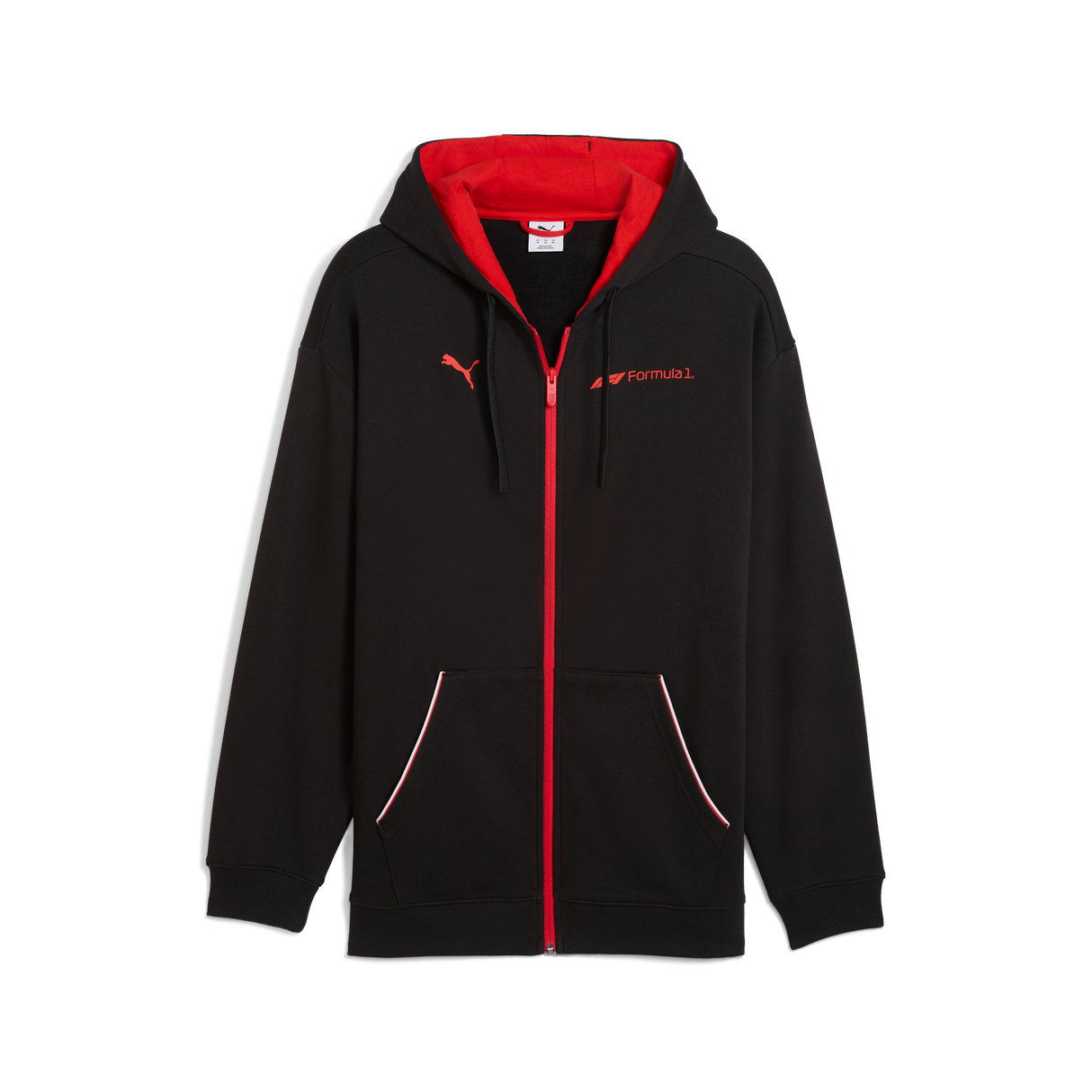 Sudadera F1, Puma, Esencial+, cremallera completa, negra 🔥