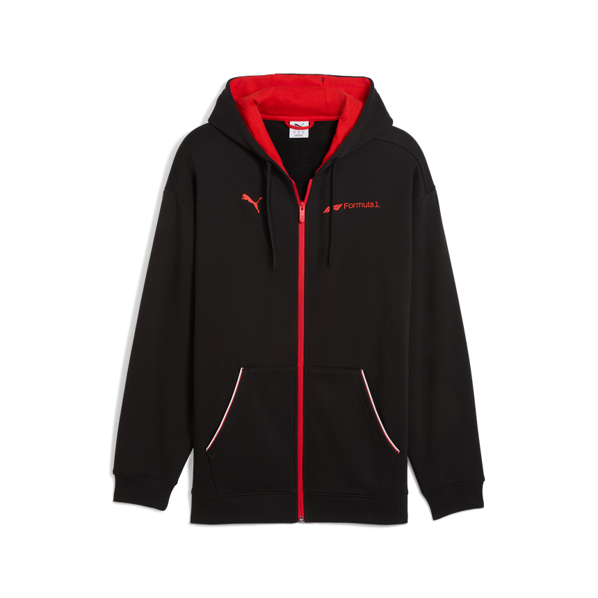 Sudadera F1, Puma, Esencial+, cremallera completa, negra 🔥