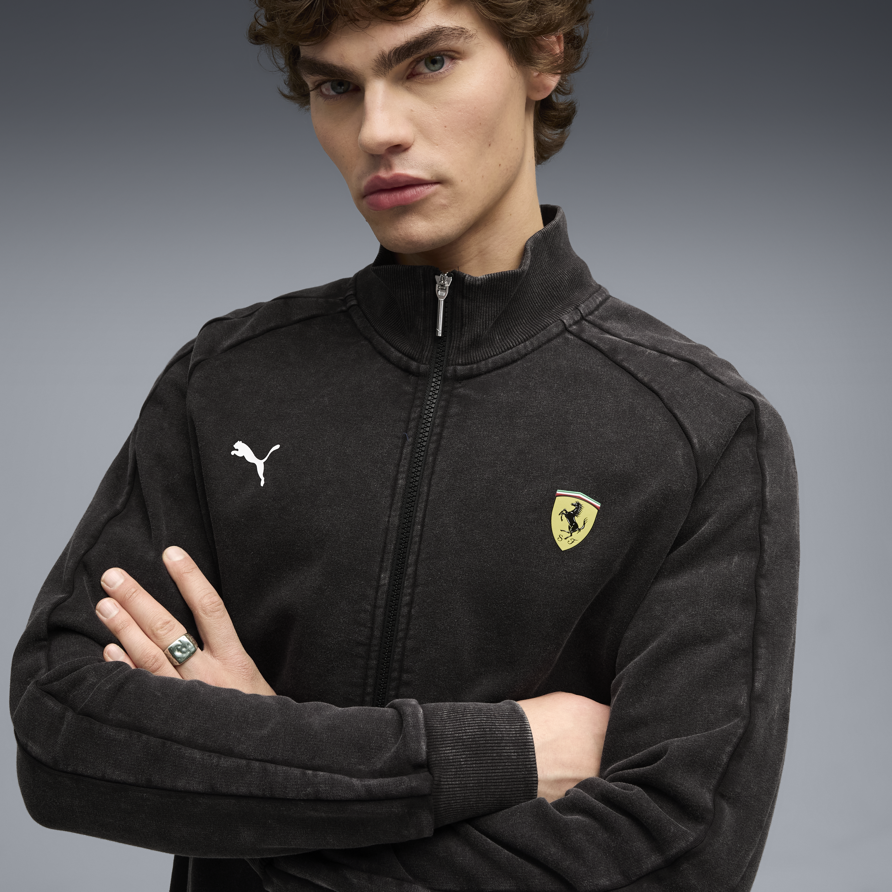 Chaqueta Ferrari, Puma, T7, negra 🔥