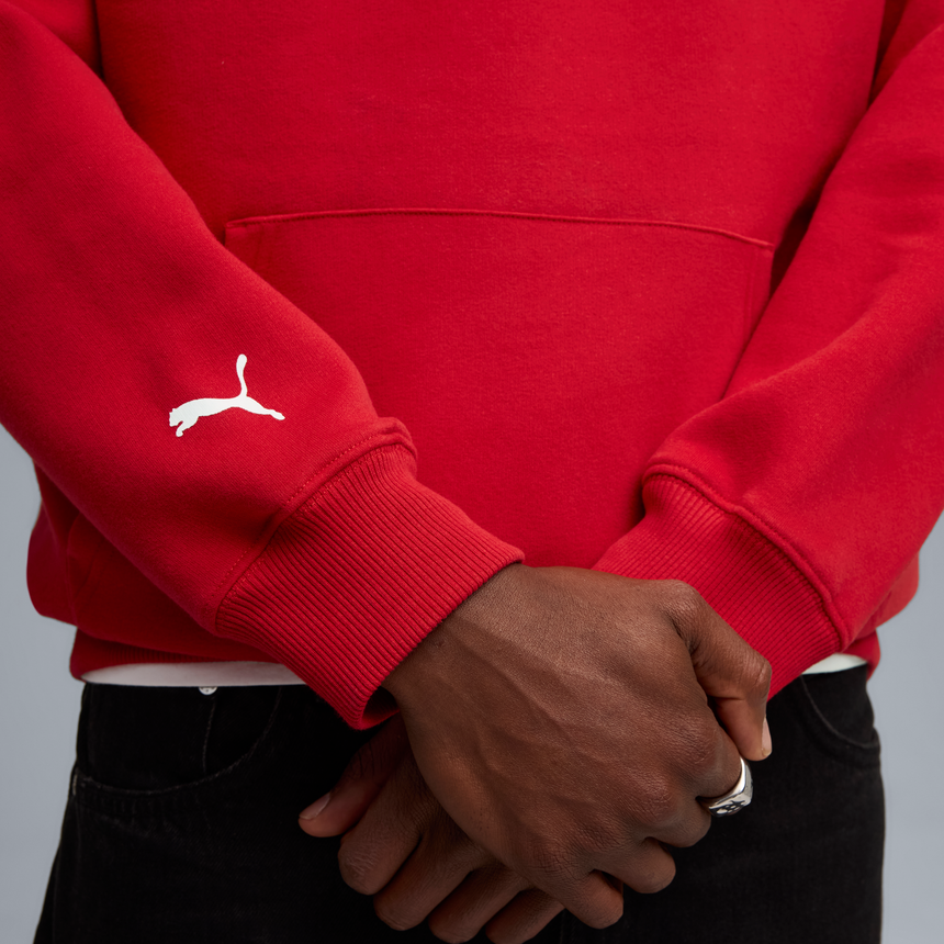 Sudadera con capucha Ferrari, Puma, ropa deportiva, logo de escudo, rojo 🔥