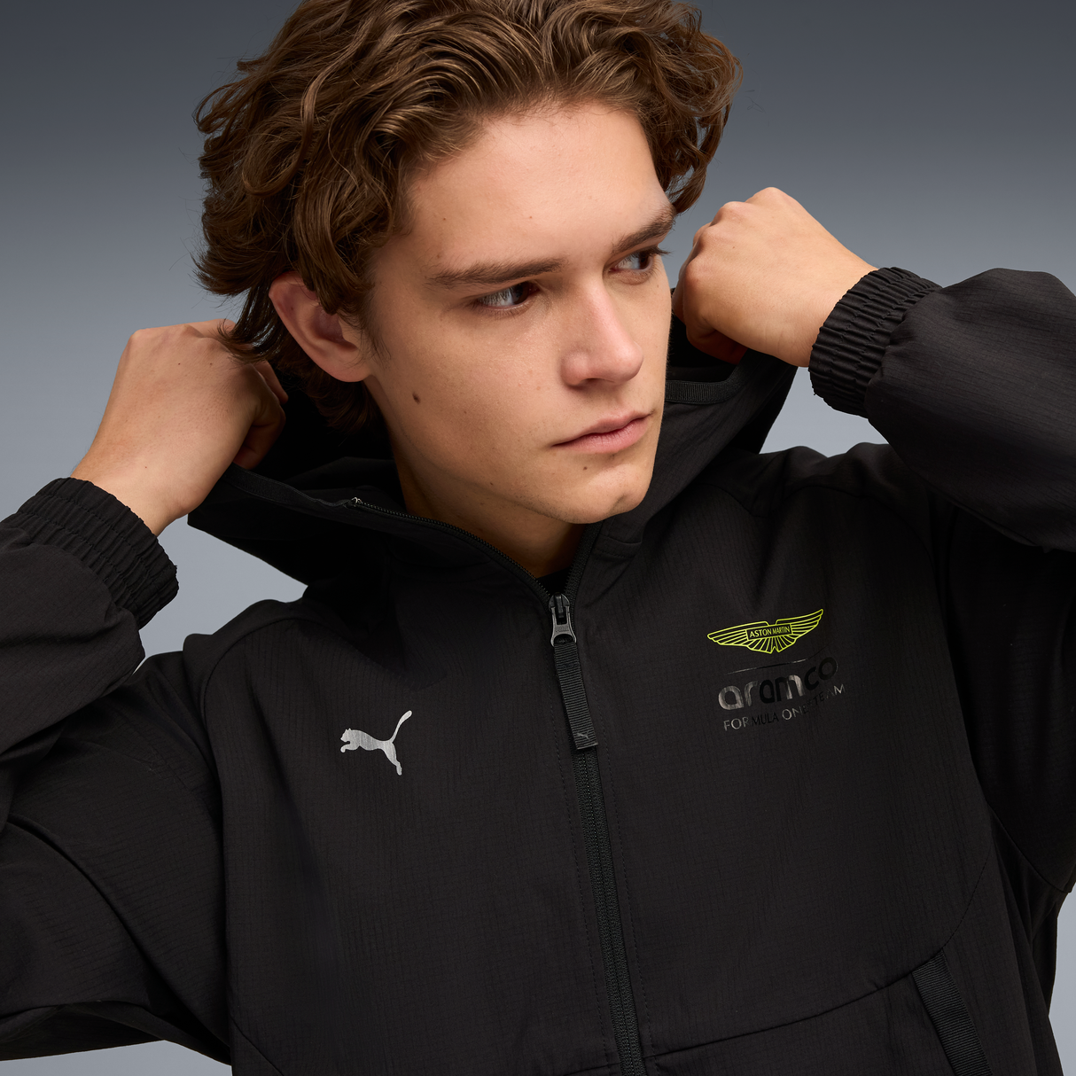 Chaqueta Aston Martin, Puma, Lifestyle, PUMATECH, negra 🔥