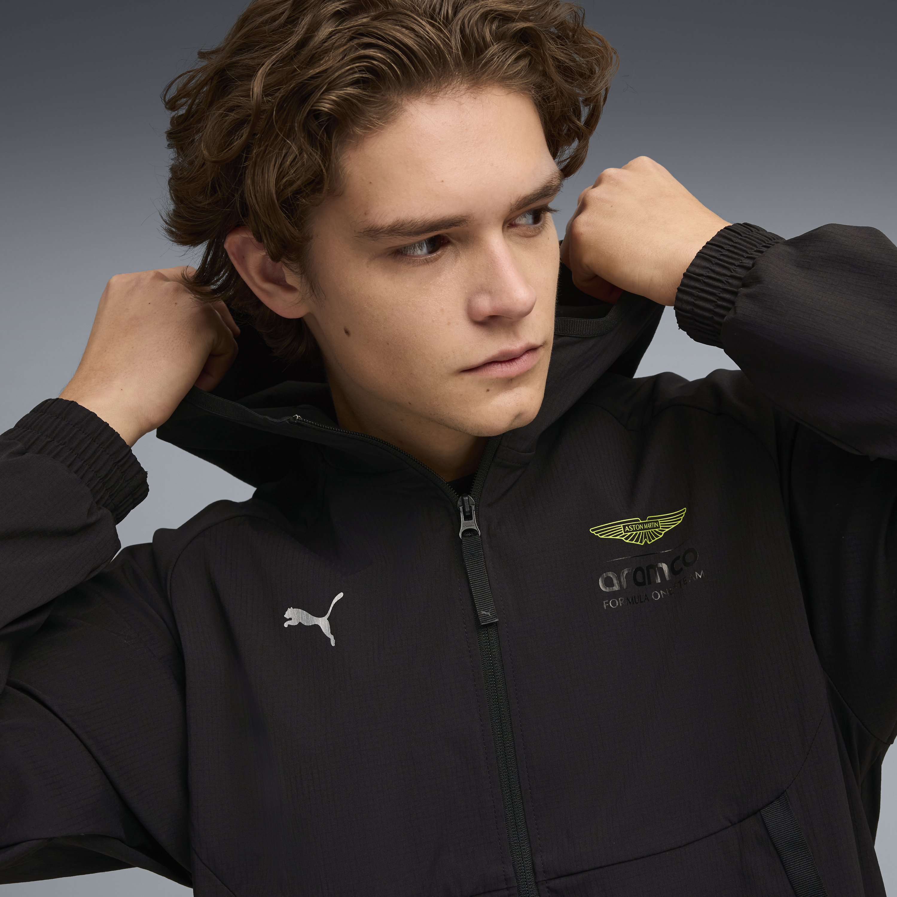 Chaqueta Aston Martin, Puma, Lifestyle, PUMATECH, negra 🔥