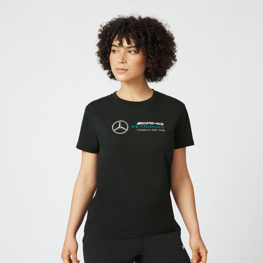 2022, Negro, Large Logo, Mercedes Camiesta Mujeres - FansBRANDS®