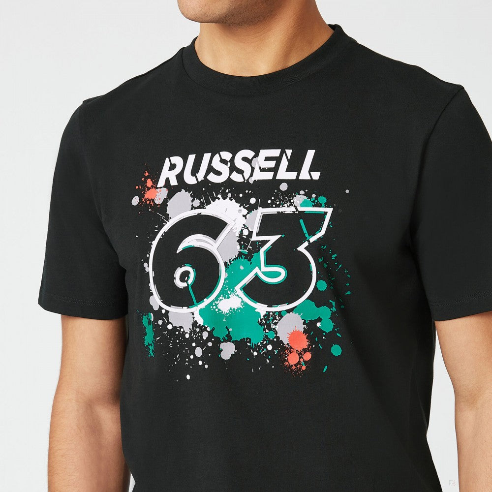 2022, Negro, GEORGE #63, Mercedes George Russell Camiesta - FansBRANDS®