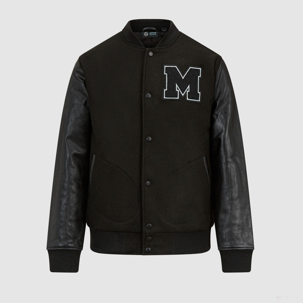 Chaqueta Varsity Mercedes, Negra - FansBRANDS®