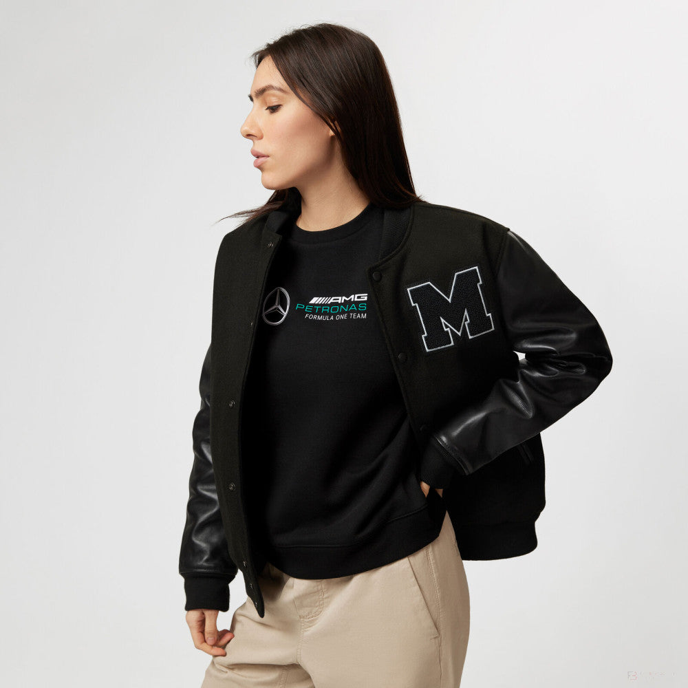 Chaqueta Varsity Mercedes, Negra - FansBRANDS®