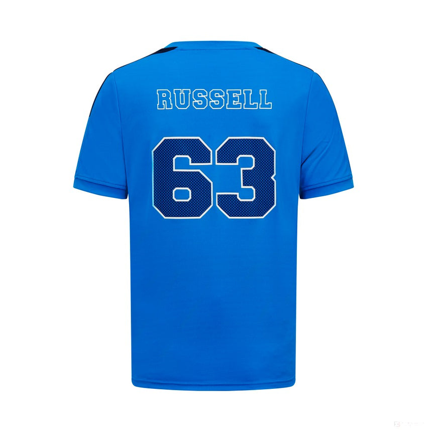 Camiseta deportiva Mercedes George Russell, Azul - FansBRANDS®