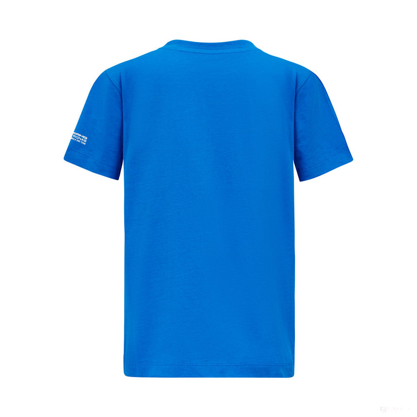 Camiseta Mercedes George Russell Logo, Niño, Azul - FansBRANDS®