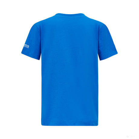 Camiseta Mercedes George Russell Logo, Niño, Azul - FansBRANDS®