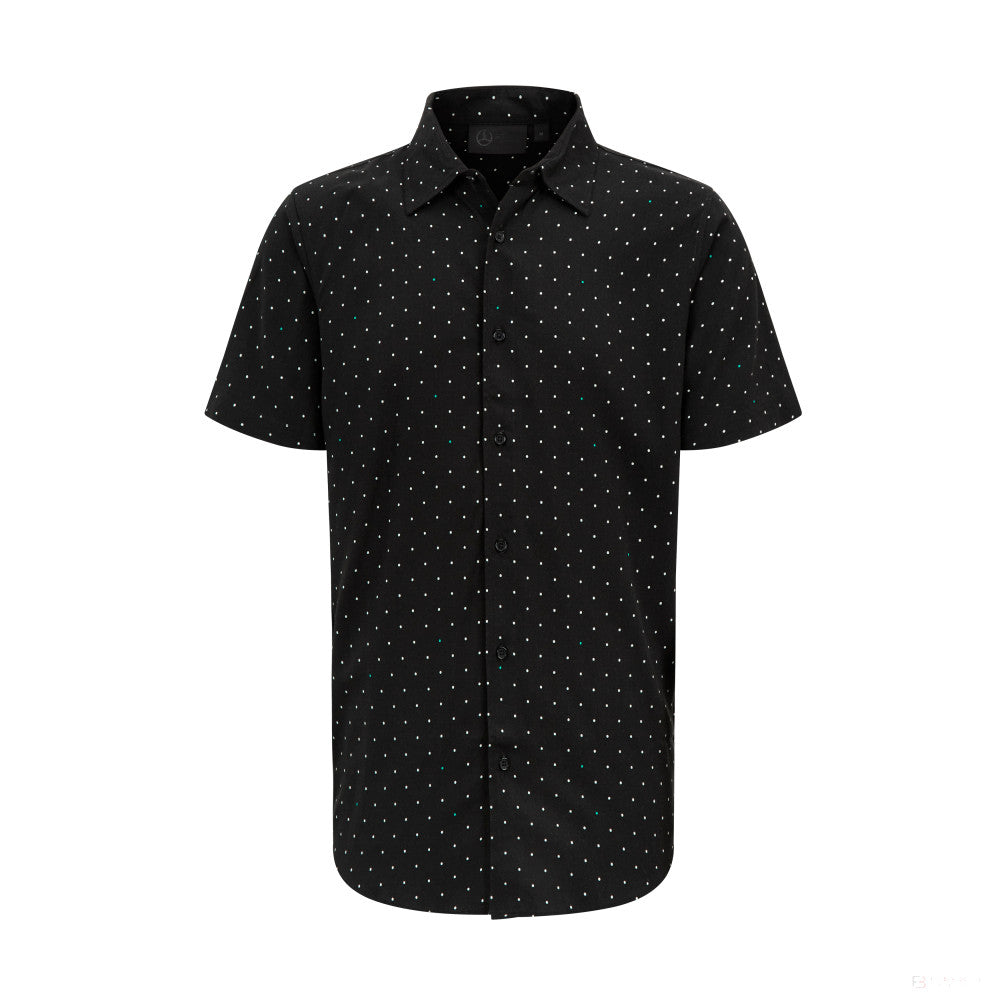Mercedes, Camisa de lunares para hombre, negra - FansBRANDS®