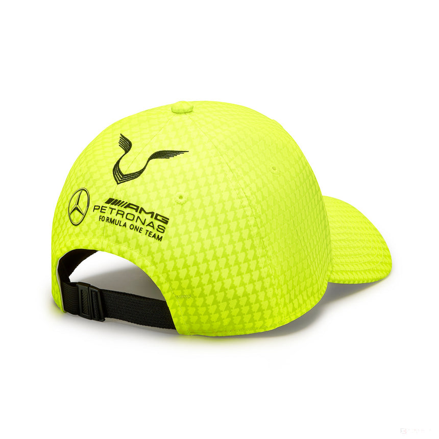 Mercedes Team Lewis Hamilton Col Driver gorra de béisbol amarillo neón, 2023 - FansBRANDS®