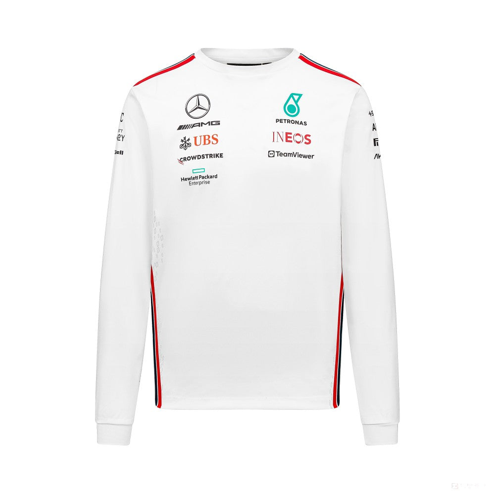 Mercedes Team, Camiseta Driver de manga larga para hombre, blanca, 2023 - FansBRANDS®