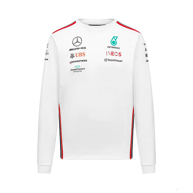 Mercedes Team, Camiseta Driver de manga larga para hombre, blanca, 2023 - FansBRANDS®