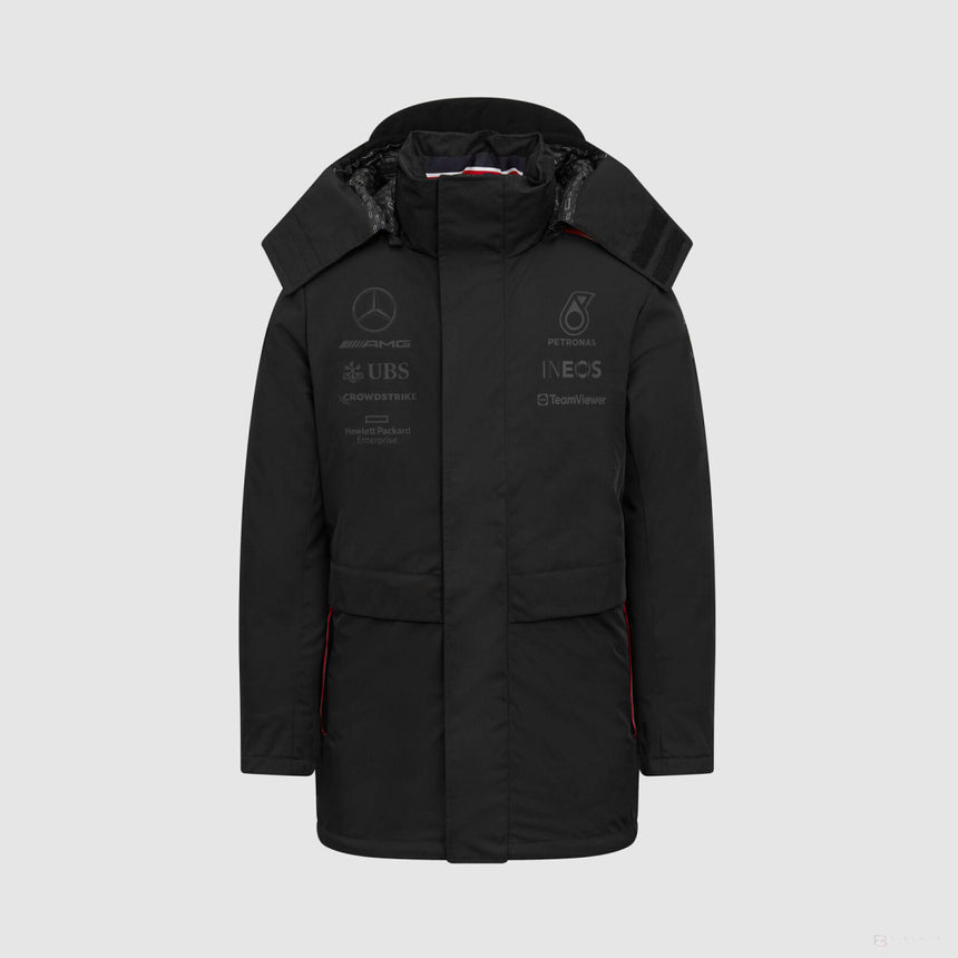 Mercedes Team, Chaqueta de invierno, negra, 2023 - FansBRANDS®