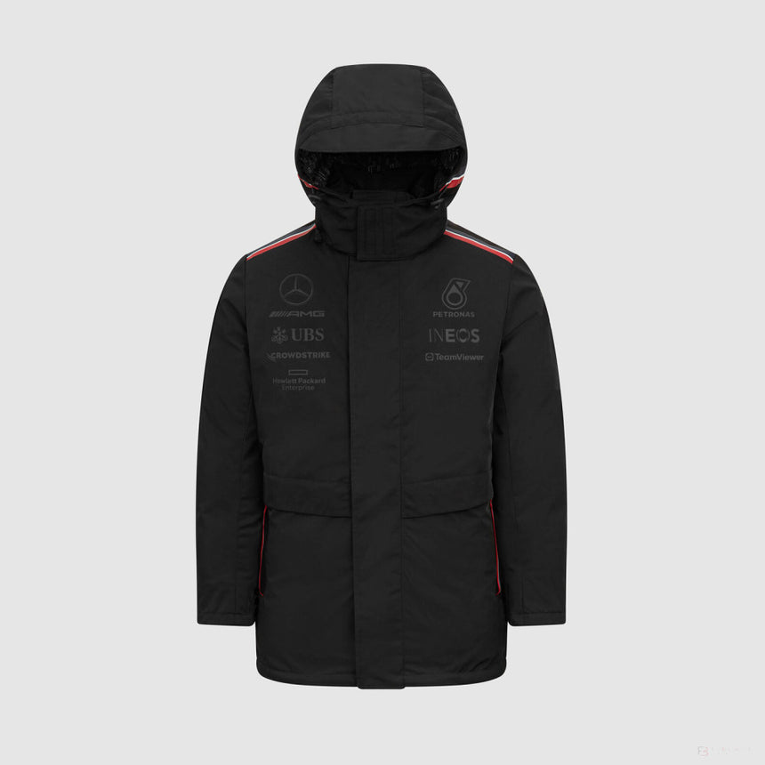 Mercedes Team, Chaqueta de invierno, negra, 2023 - FansBRANDS®