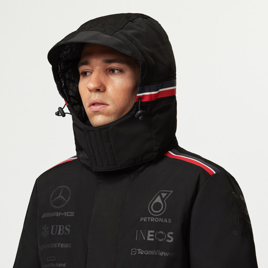 Mercedes Team, Chaqueta de invierno, negra, 2023 - FansBRANDS®