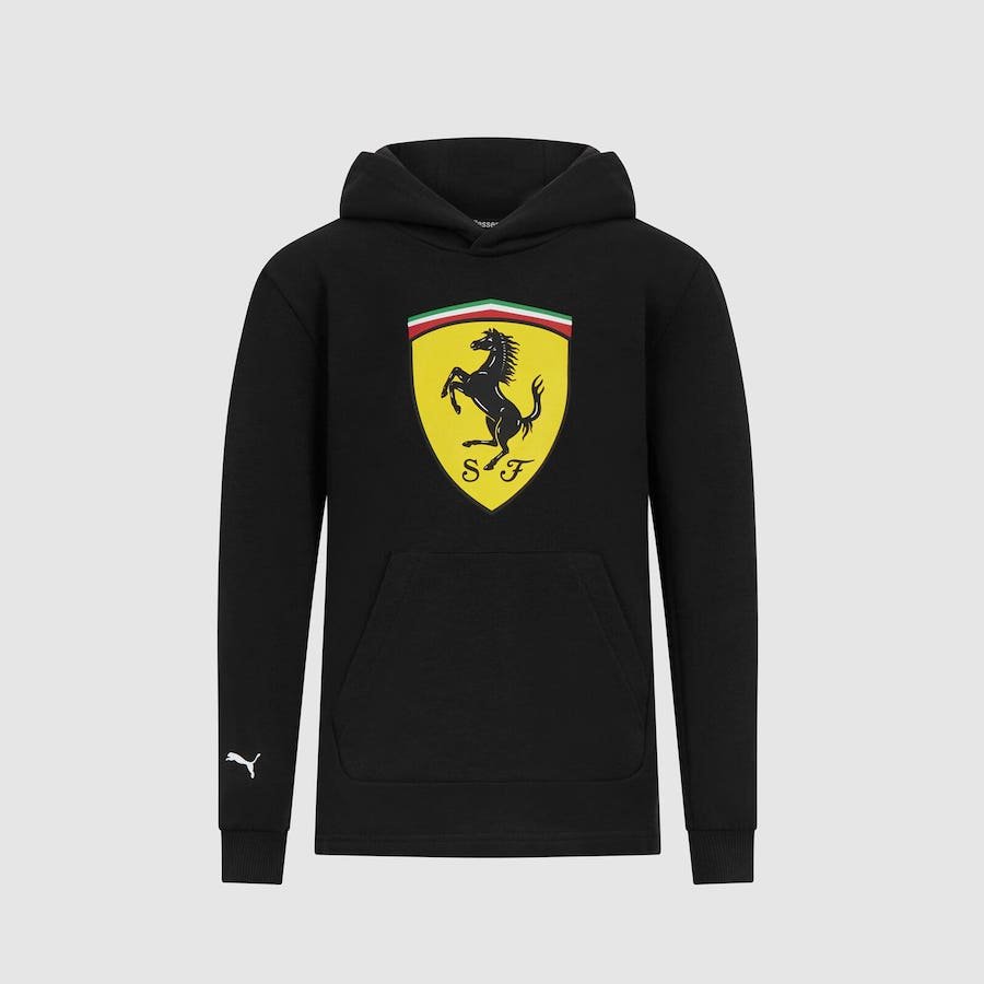 Ferrari Hoodie, Schild, schwarz