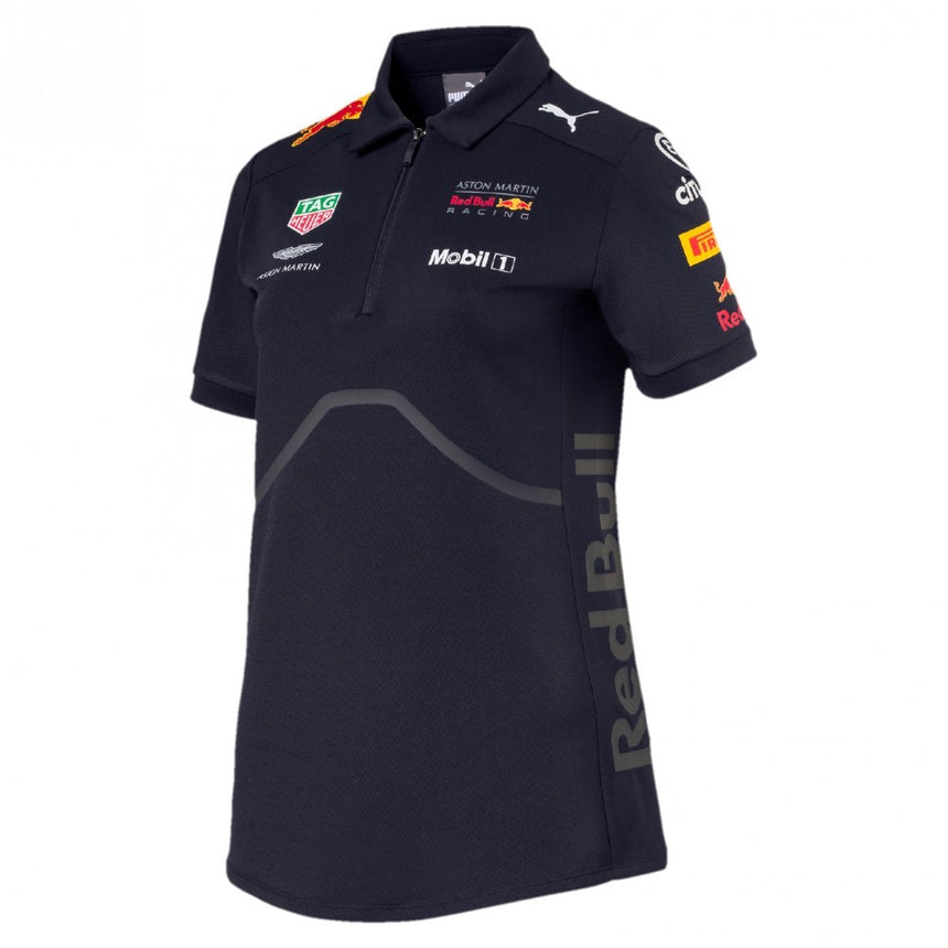 Camiseta de mujer con cuello, Red Bull Team, Azul, 2018 - FansBRANDS®