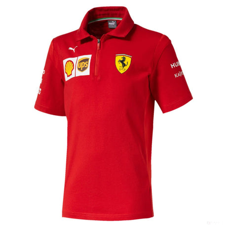 Camiseta infantil con cuello, Puma Ferrari, Rojo, 2019 - FansBRANDS®