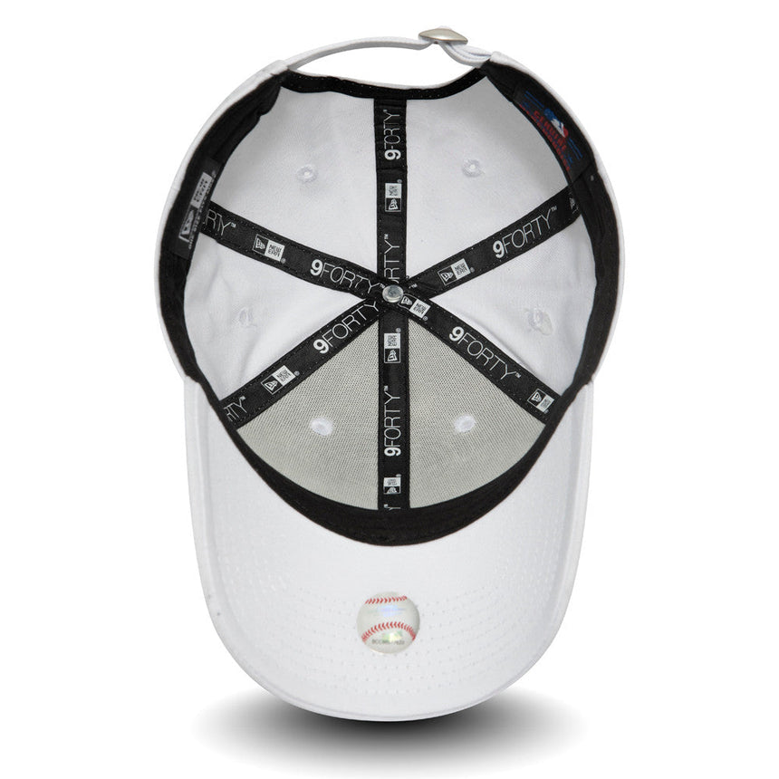 Gorra de los Yankees de Nueva York, New Era, 9FORTY, esencial, blanca