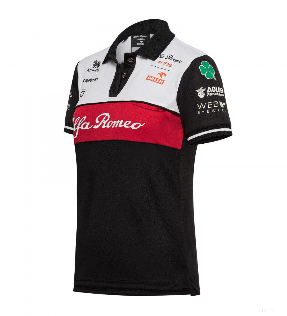 2022, Negro, Mujeres, Alfa Romeo Team Camiseta - FansBRANDS®