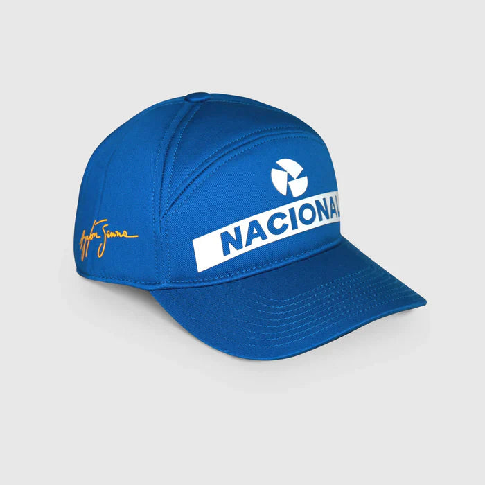 gorra Ayrton Senna, Nacional, vintage, lavada, azul